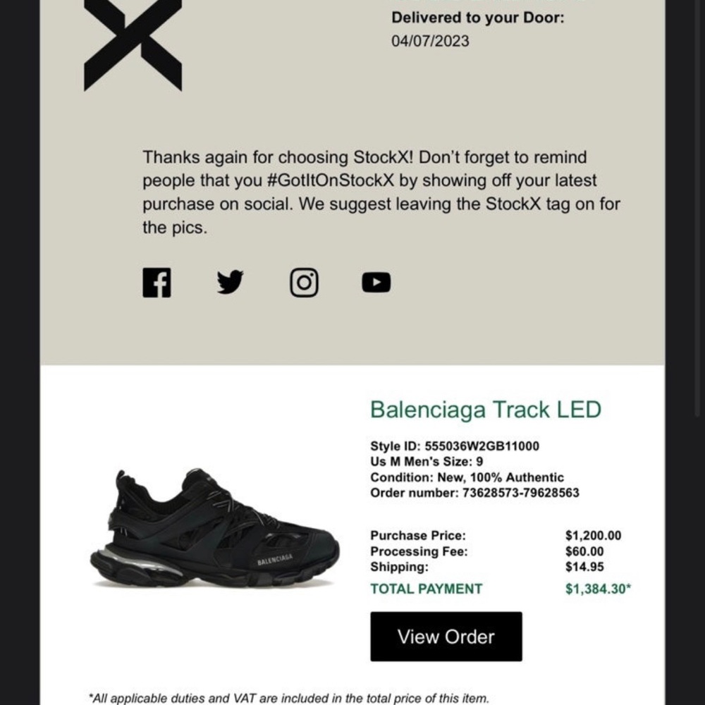 Balenciaga track size 43 eu can fit a size 10 us or 9 us - Picture 4 of 4